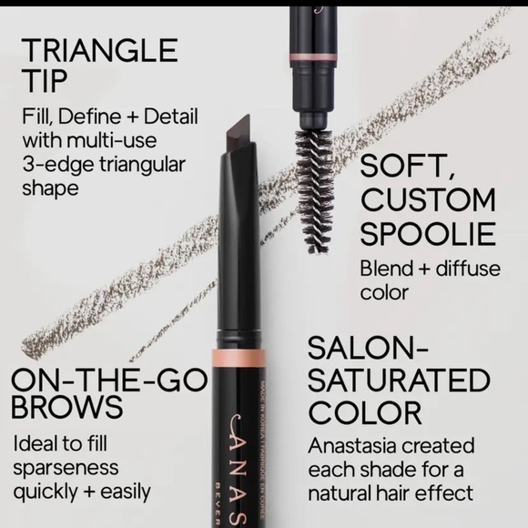 NIB ANASTASIA BROWN DEFINER BROW PENCIL - in MEDIUM BROWN - Picture 3 of 4